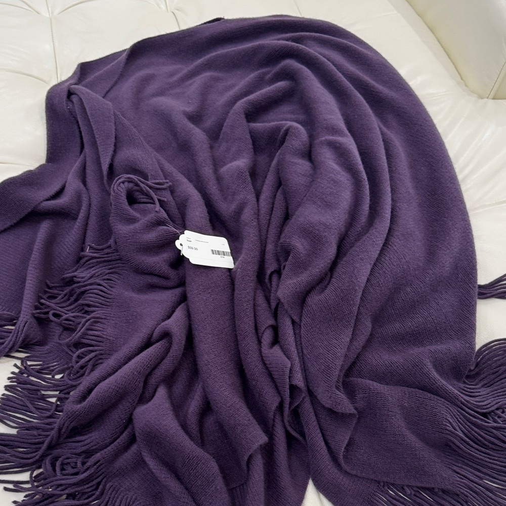 Purple Fringe Blanket